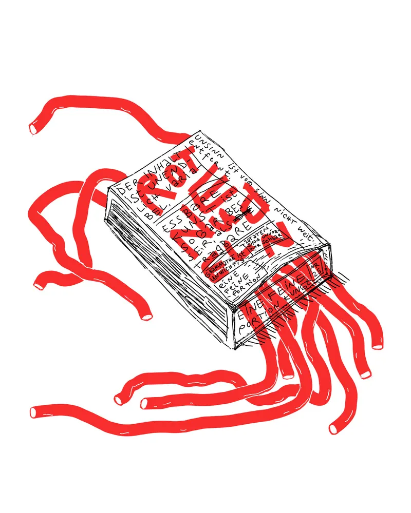 rote nudeln — GMORKL gallery, Masha Rodigina, Cologne